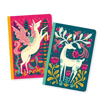 DJECO-DD03587-Cuadernos Melissa (2 unidades) - Unicornio/Ciervo