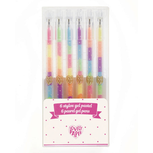 DJECO-DD03758-Bolígrafos de Gel Pastel (6 unidades)
