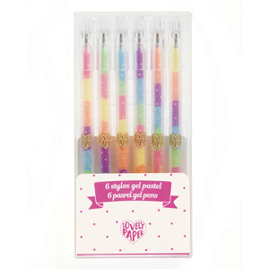 DJECO-DD03758-Bolígrafos de Gel Pastel (6 unidades)