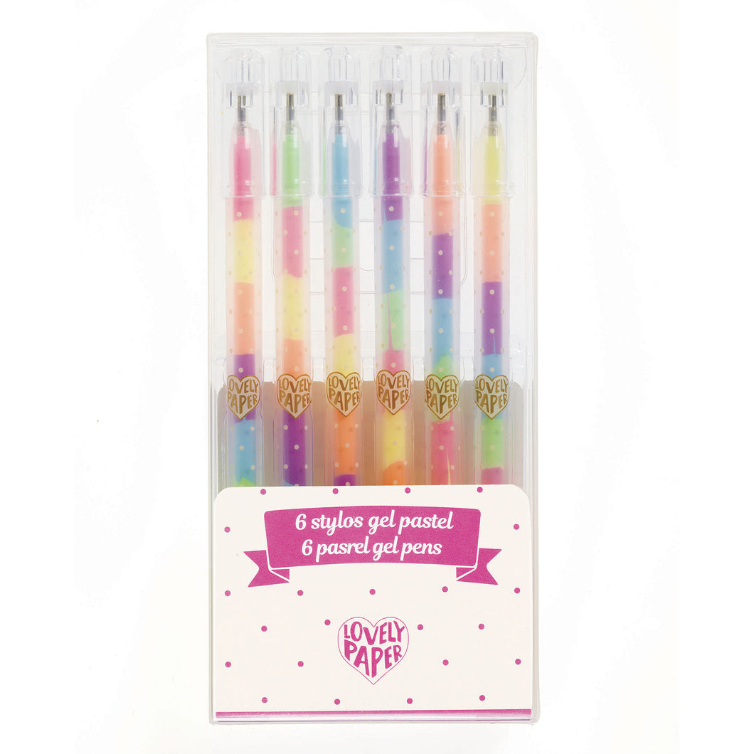 DJECO-DD03758-Bolígrafos de Gel Pastel (6 unidades)
