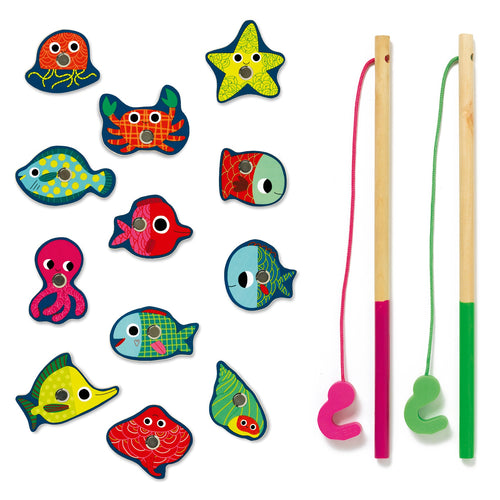 DJECO-DJ01653-Pesca magnética - Colores