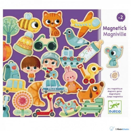 DJECO-DJ03123-Magnéticos de madera - Magniville
