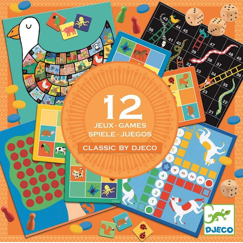 DJECO - DJ05218 - Juegos de mesa - 12 clásicos