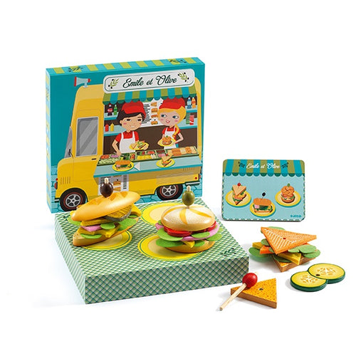 DJECO-DJ06620-Kit de sandwiches - Emile & Olive