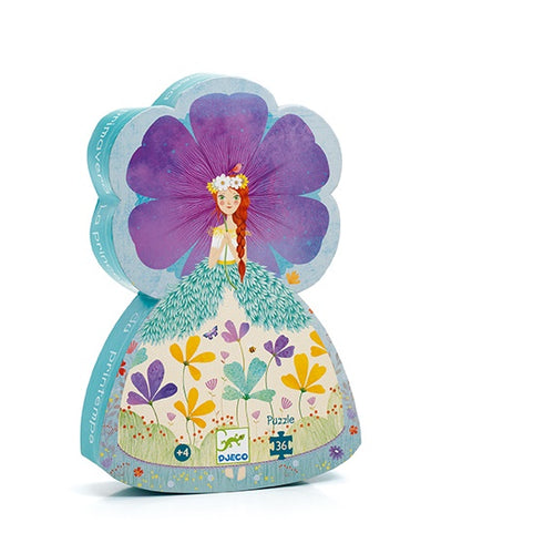 DJECO-DJ07238-Rompecabezas silueta - Princesa de primavera
