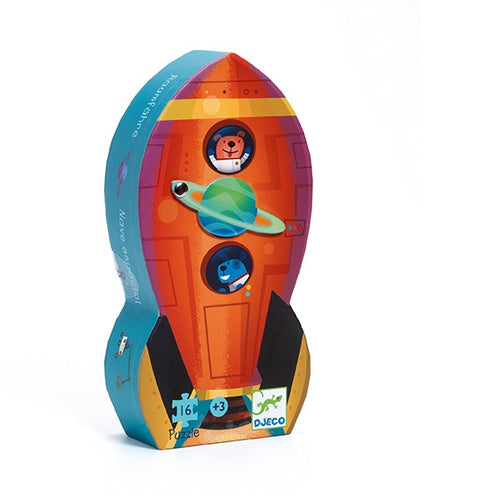 DJECO-DJ07271-Rompecabezas silueta - Nave espacial