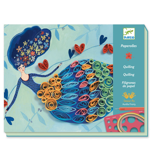 DJECO-DJ08622-Kit de quilling - Enagua de rollos