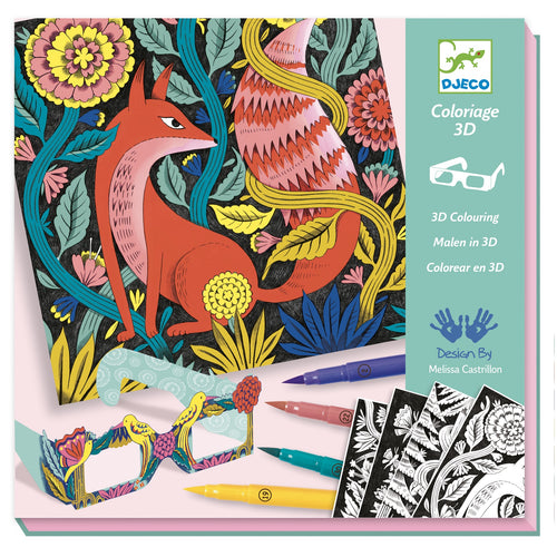DJECO - DJ08652 - Terciopelo para pintar - Bosque fantástico 3D