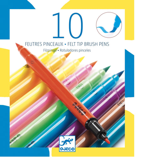 DJECO-DJ08799-Marcadores de fieltro (10 unidades) - Colores Pop
