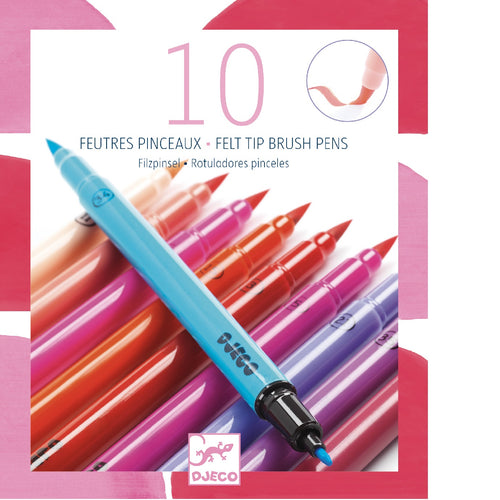 DJECO-DJ08802-Marcadores de fieltro (10 unidades) - Colores dulces