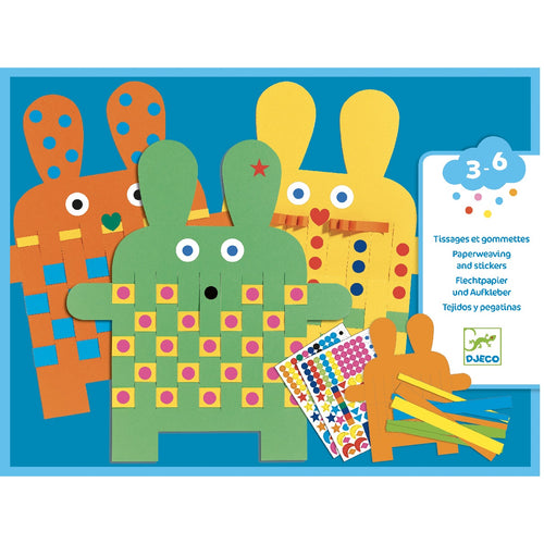 DJECO-DJ08938-Stickers - 6 conejos