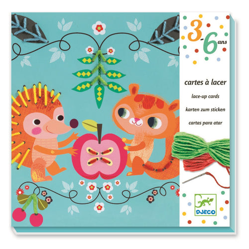 DJECO-DJ08942-Juego de costura - Pequeños amigos