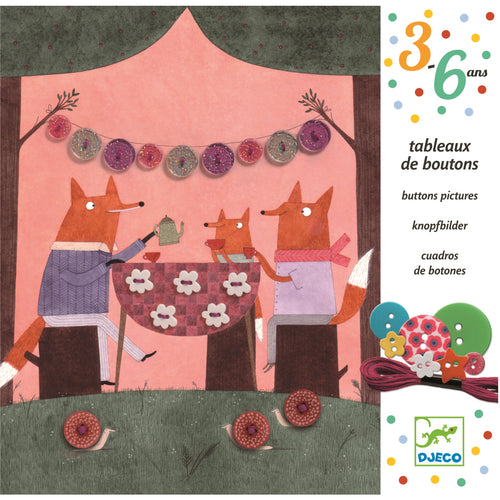 DJECO-DJ08947-Juego de costura - Una aventura en el bosque