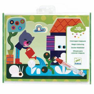 DJECO-DJ09063-Kit para colorear marcadores de agua - Escondidos en el jardín