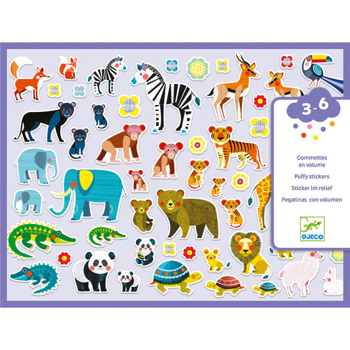 DJECO-DJ09081-Stickers con relieve - Mamis y bebés