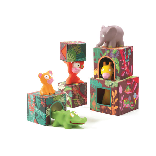 DJECO-DJ09101-Animales y cajas - Topanijungle