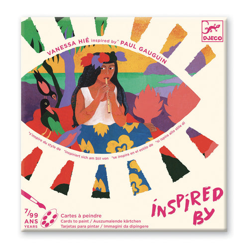 DJECO-DJ09372-Tarjetas para pintar - Polynesia