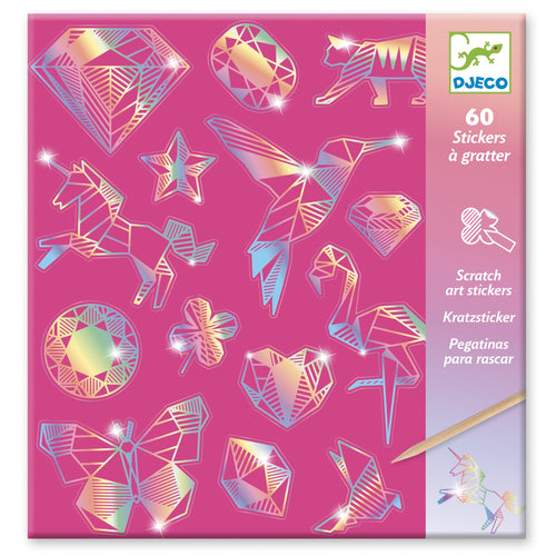 DJECO-DJ09736-Tarjetas para raspar - Diamantes