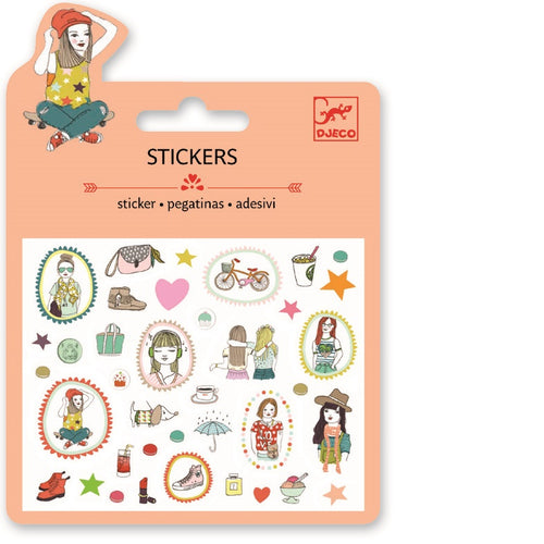 DJECO-DJ09779-Mini stickers brillantes - Moda