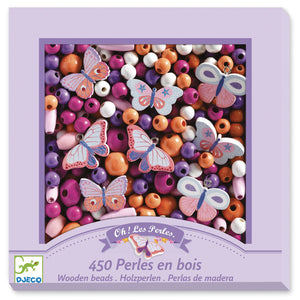 DJECO-DJ09810-Collares de madera para armar - Mariposas