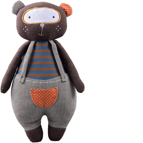 Storki-SSM10-1-Peluche sonajero - Oso marrón