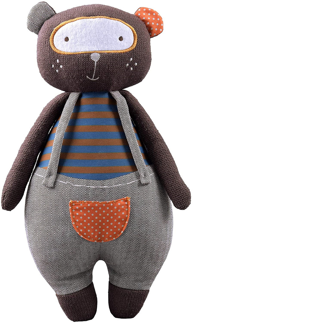 Storki-SSM10-1-Peluche sonajero - Oso marrón